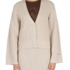 Donna CALVIN KLEIN | Cardigan In Lana Con Maniche Svasate Beige