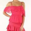 Donna GUESS | Top A Pois In Chiffon Fucsia