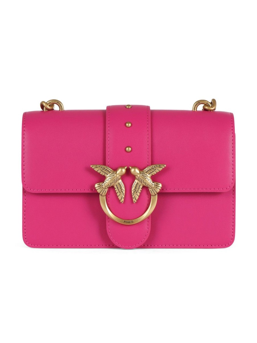 Donna PINKO | Borsa A Tracolla In Pelle Love One Mini Cl. Fucsia