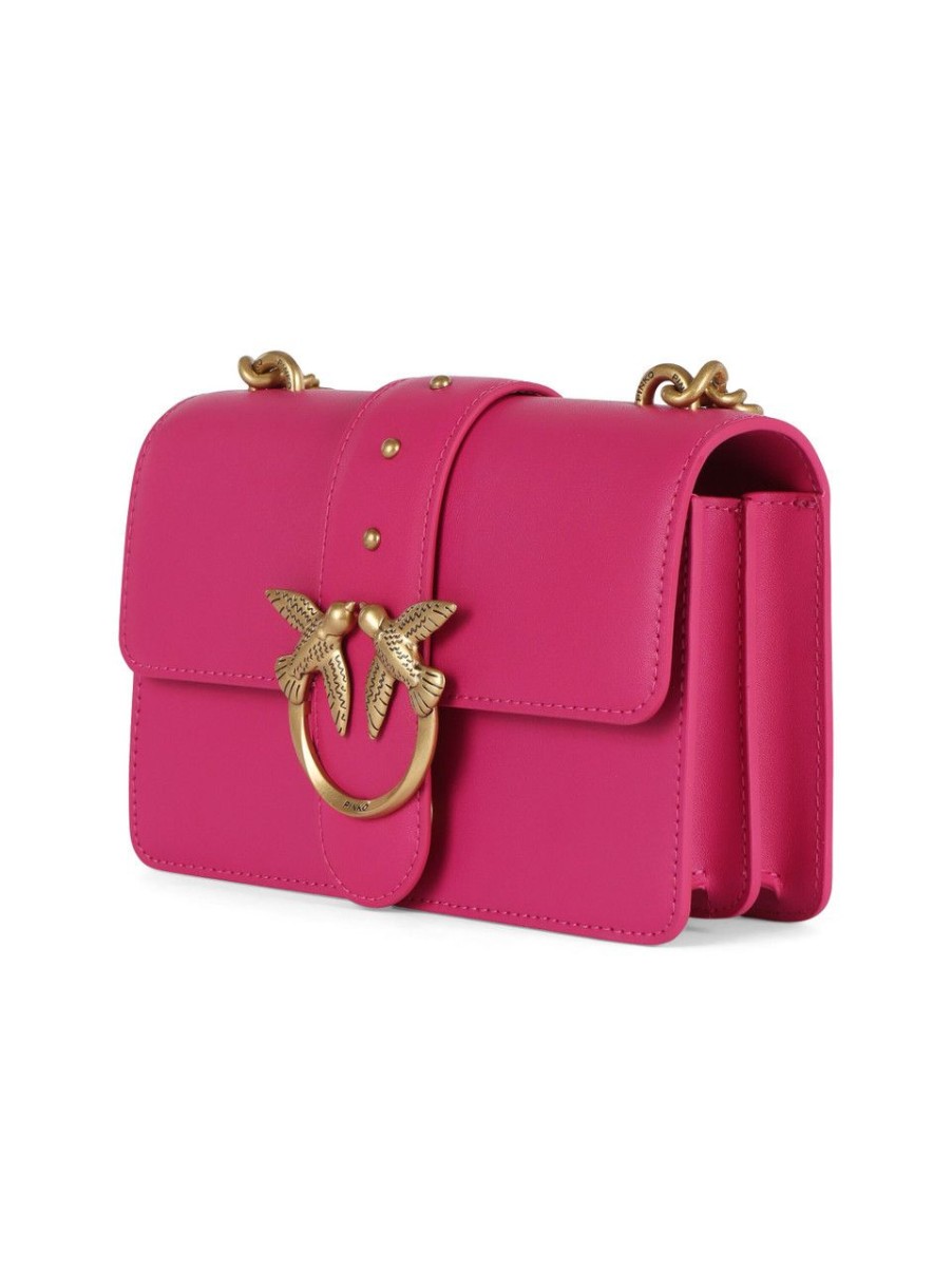 Donna PINKO | Borsa A Tracolla In Pelle Love One Mini Cl. Fucsia