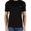 Uomo EMPORIO ARMANI | T-Shirt Essential Cotone E Lyocell Con Scritta Logo Nero