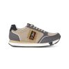 Uomo AERONAUTICA MILITARE | Sneakers In Tessuto Ed Ecopelle Con Patch Logo Beige