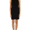 Donna CALVIN KLEIN | Abito Smanicato In Misto Lana E Cotone Nero