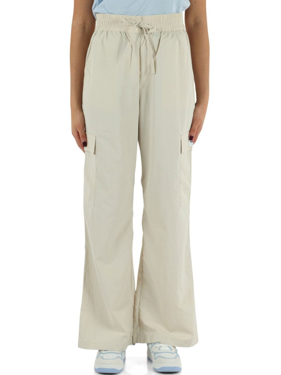 Donna TOMMY JEANS | Pantalone Relaxed Con Tasche Cargo Beige