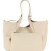 Donna GIANNI CHIARINI | Borsa A Mano In Pelle Bubble Dua Large Panna