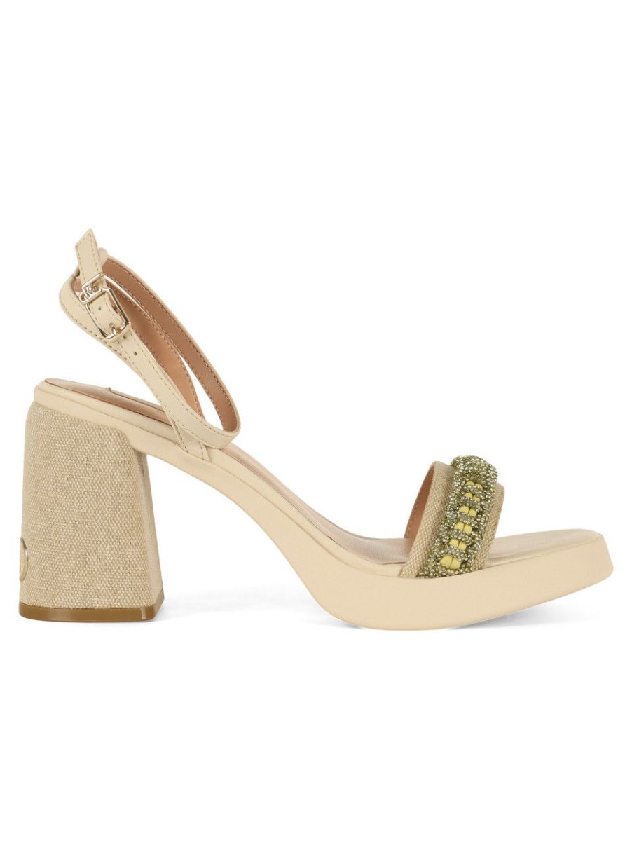 Donna LIU JO | Sandali Gisele 04 In Denim Beige