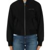 Donna TOMMY JEANS | Giubbino Bomber Con Ricamo Logo Frontale Nero