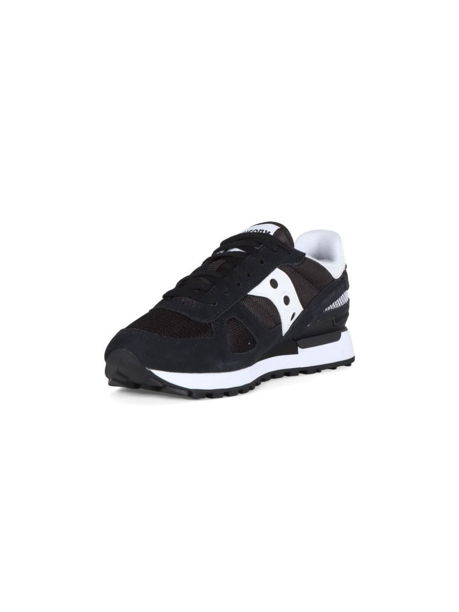 Uomo SAUCONY | Sneakers Shadow Original In Pelle E Tessuto Nero