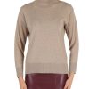 Donna ALPHA STUDIO | Maglia Lupetto In Misto Lana E Cashmere Beige