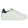 Uomo PEUTEREY | Sneakers In Pelle Helica 02 Bianco/Nero