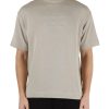 Uomo EMPORIO ARMANI | T-Shirt In Cotone Pesante Con Ricamo Logo Frontale Beige