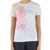 Donna ARMANI EXCHANGE | T-Shirt In Cotone Con Scritta Logo In Strass Bianco