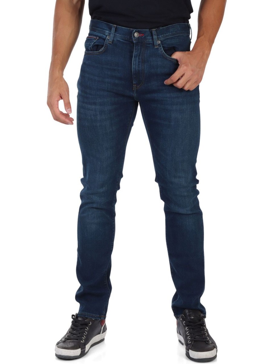 Uomo TOMMY HILFIGER | Pantalone Jeans Cinque Tasche Bleecker Silm Fit Blu