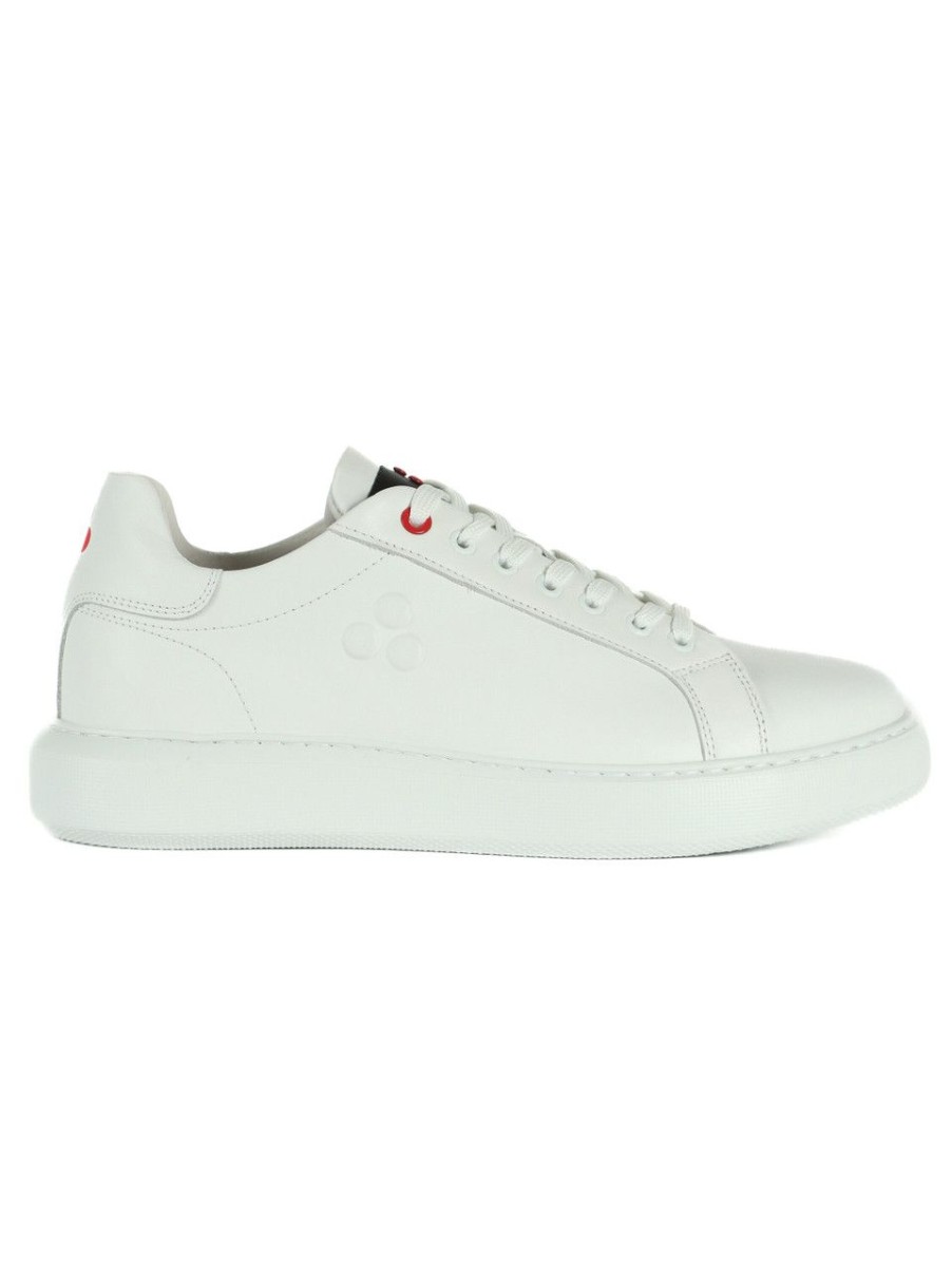 Uomo PEUTEREY | Sneakers In Pelle Helica 02 Bianco