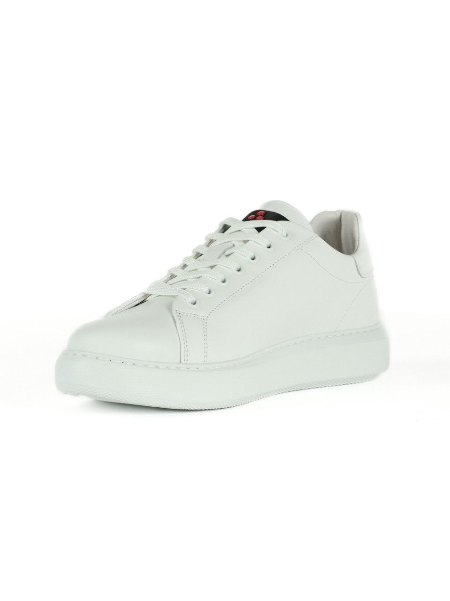 Uomo PEUTEREY | Sneakers In Pelle Helica 02 Bianco