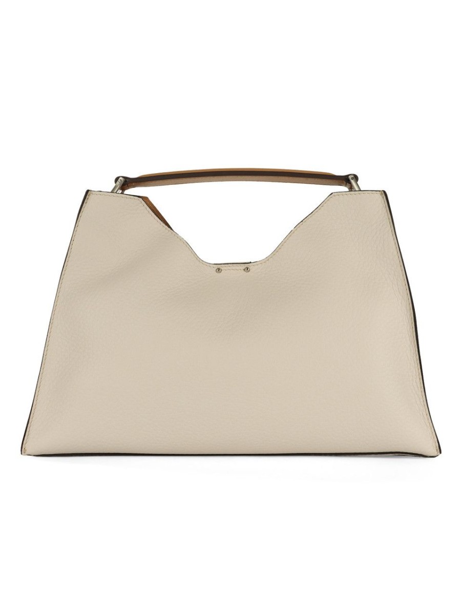 Donna GIANNI CHIARINI | Borsa A Mano In Pelle Bubble Aurora Panna