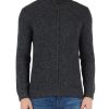 Uomo FAMA | Luxury: Cardigan In Lana Merino Ultrafine Super 120'S E Cashmere Grigio