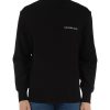 Uomo CALVIN KLEIN JEANS | Felpa In Cotone Garzato Con Scritta Logo Nero