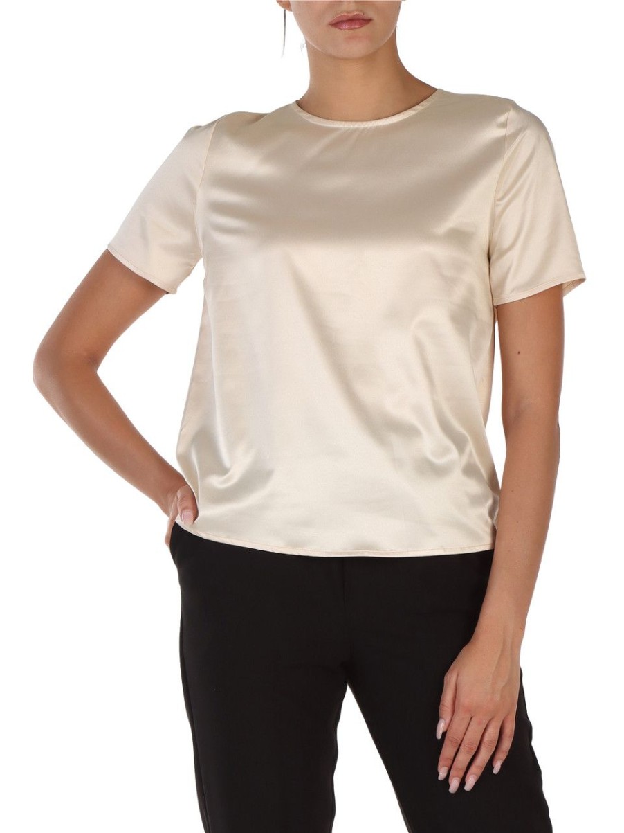 Donna MARKUP | Blusa In Satin Stretch Beige