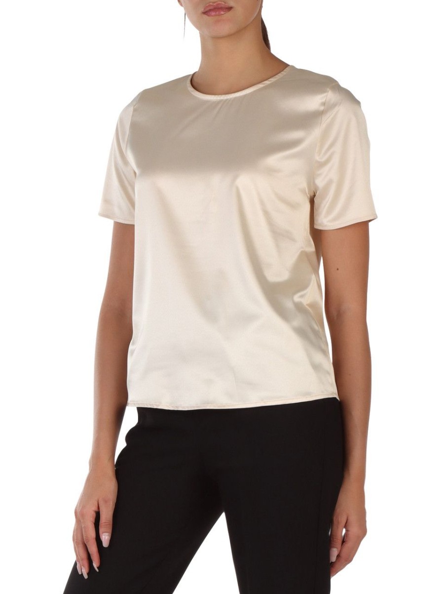 Donna MARKUP | Blusa In Satin Stretch Beige