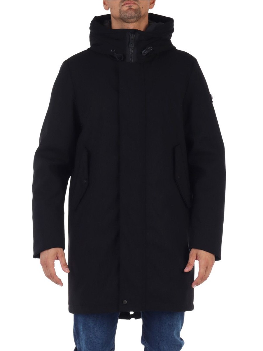 Uomo PEUTEREY | Parka Water Repellent Kasa Nd 03 Primaloft Insulation Nero