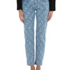 Donna VERSACE JEANS COUTURE | Pantalone Jeans Melissa Con Motivo Logo Jacquard Celeste