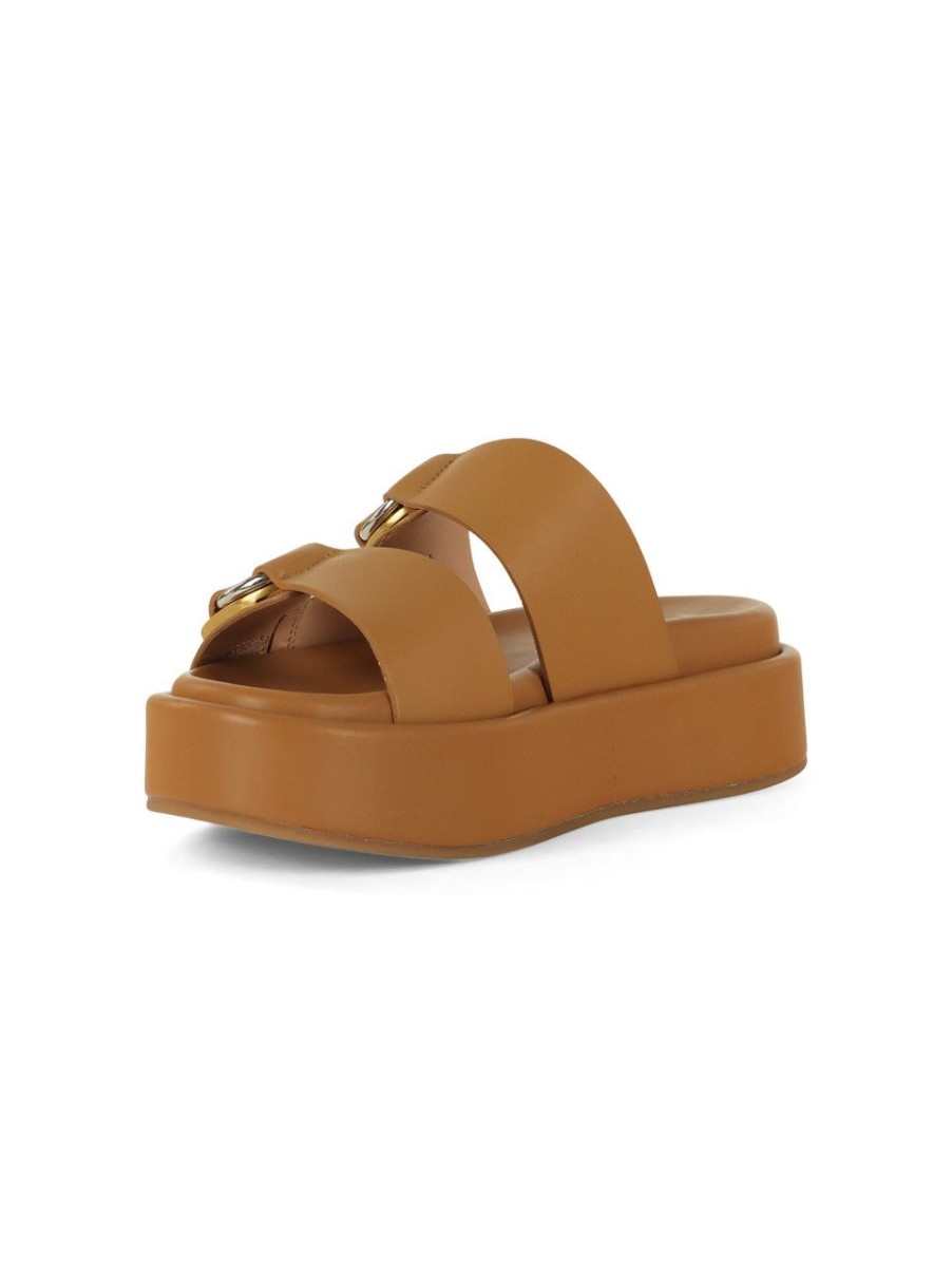 Donna PINKO | Sandali In Pelle Platform Flores 01 Cuoio