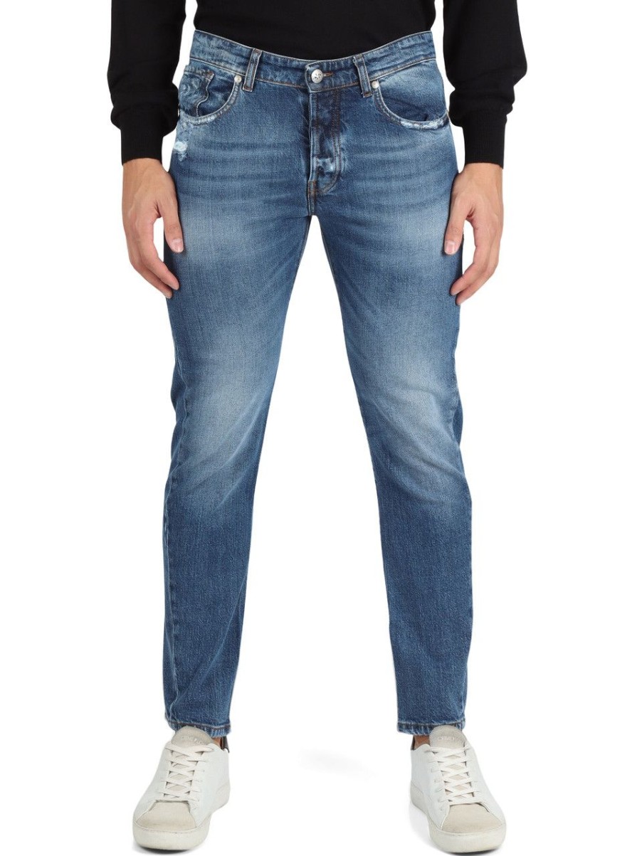 Uomo RICHMOND | Richmond X: Pantalone Jeans Slim Fit Cinque Tasche Blu