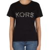 Donna MICHAEL MICHAEL KORS | T-Shirt In Cotone Organico Con Coulisse Laterali Nero