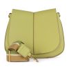 Donna GIANNI CHIARINI | Borsa A Tracolla Helena Round Small In Pelle Grana Dollaro Verde Chiaro