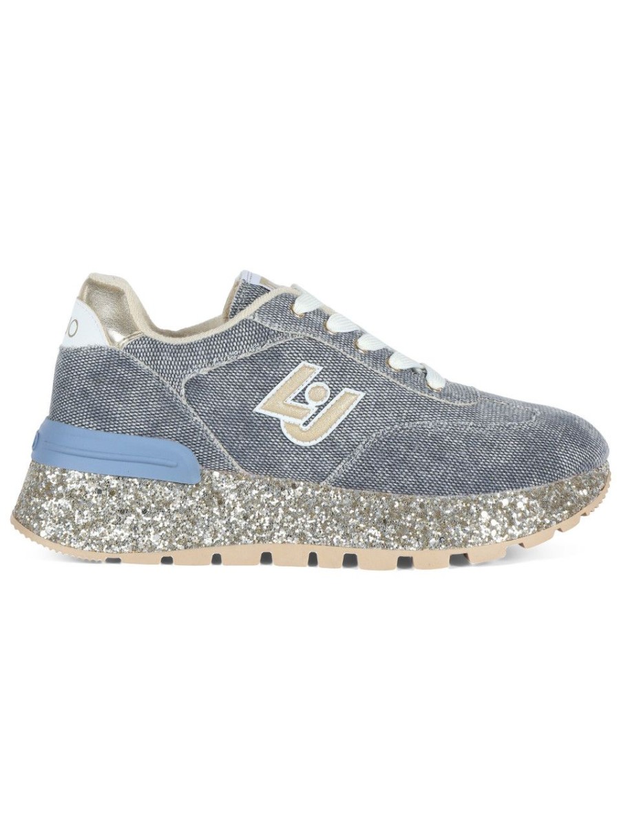 Donna LIU JO | Sneakers Amazing 27 Effetto Denim Blu Chiaro