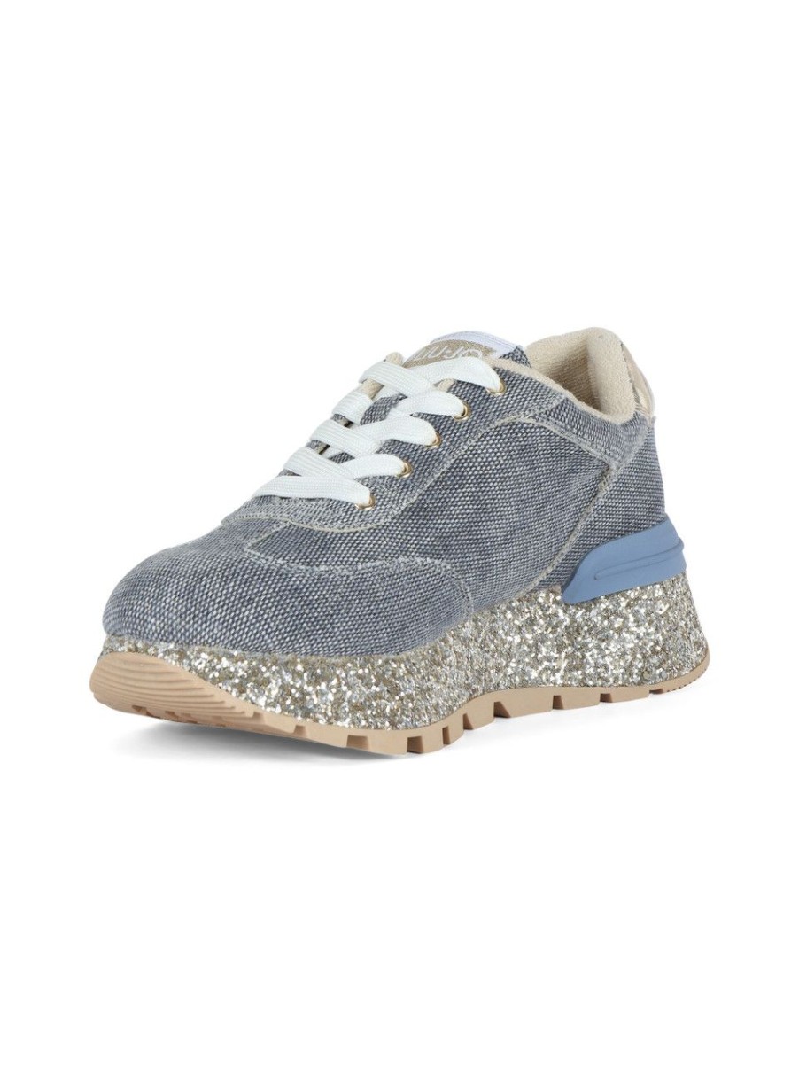 Donna LIU JO | Sneakers Amazing 27 Effetto Denim Blu Chiaro