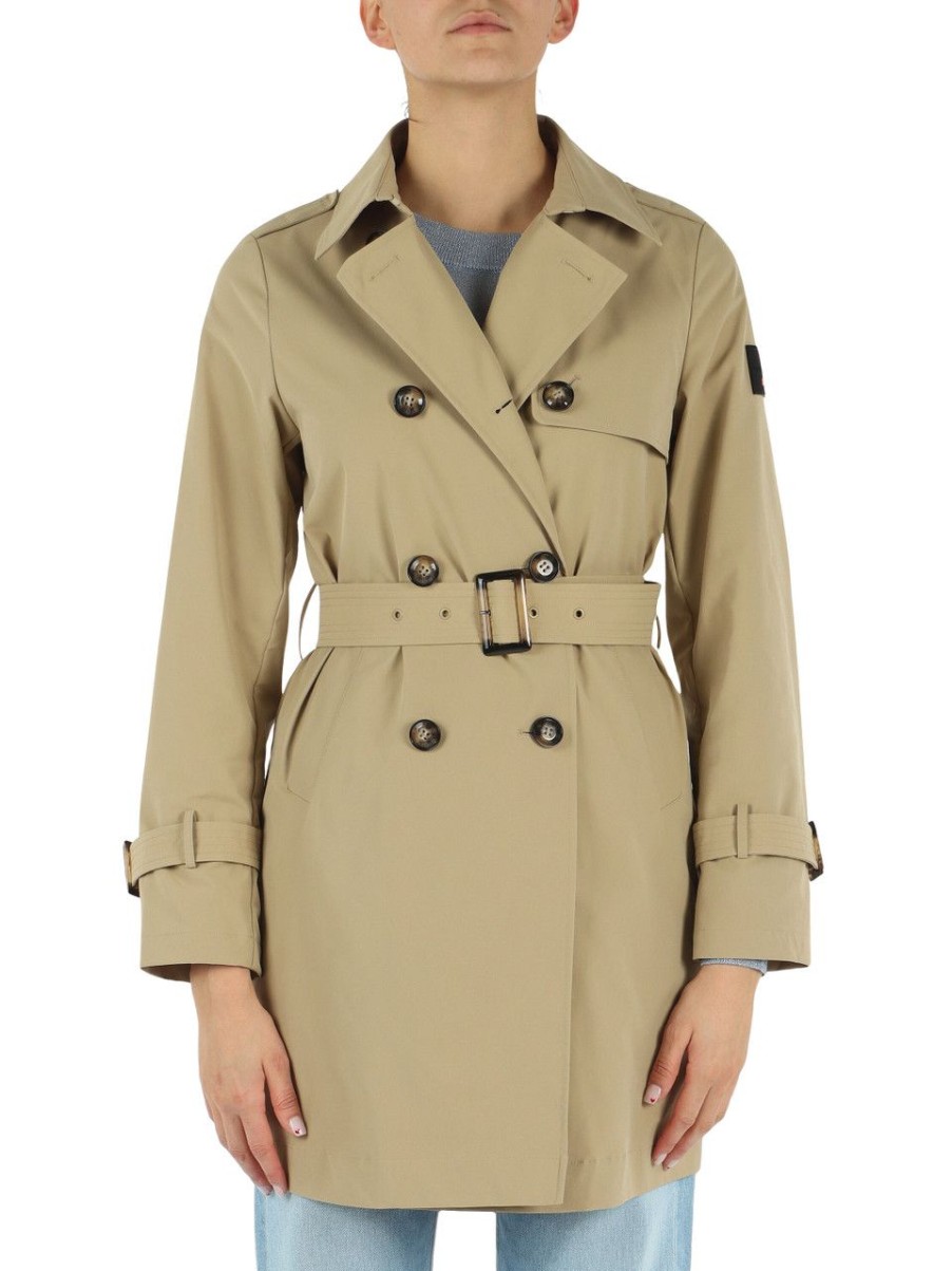 Donna DEKKER | Trench Bormida Uw Con Patch Logo Beige