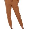 Donna SUN68 | Pantalone Sportivo Felpato Con Ricamo Logo Marrone Chiaro