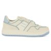 Donna TOMMY JEANS | Sneakers In Pelle Ed Ecopelle Retro Basket Foam Edge Celeste