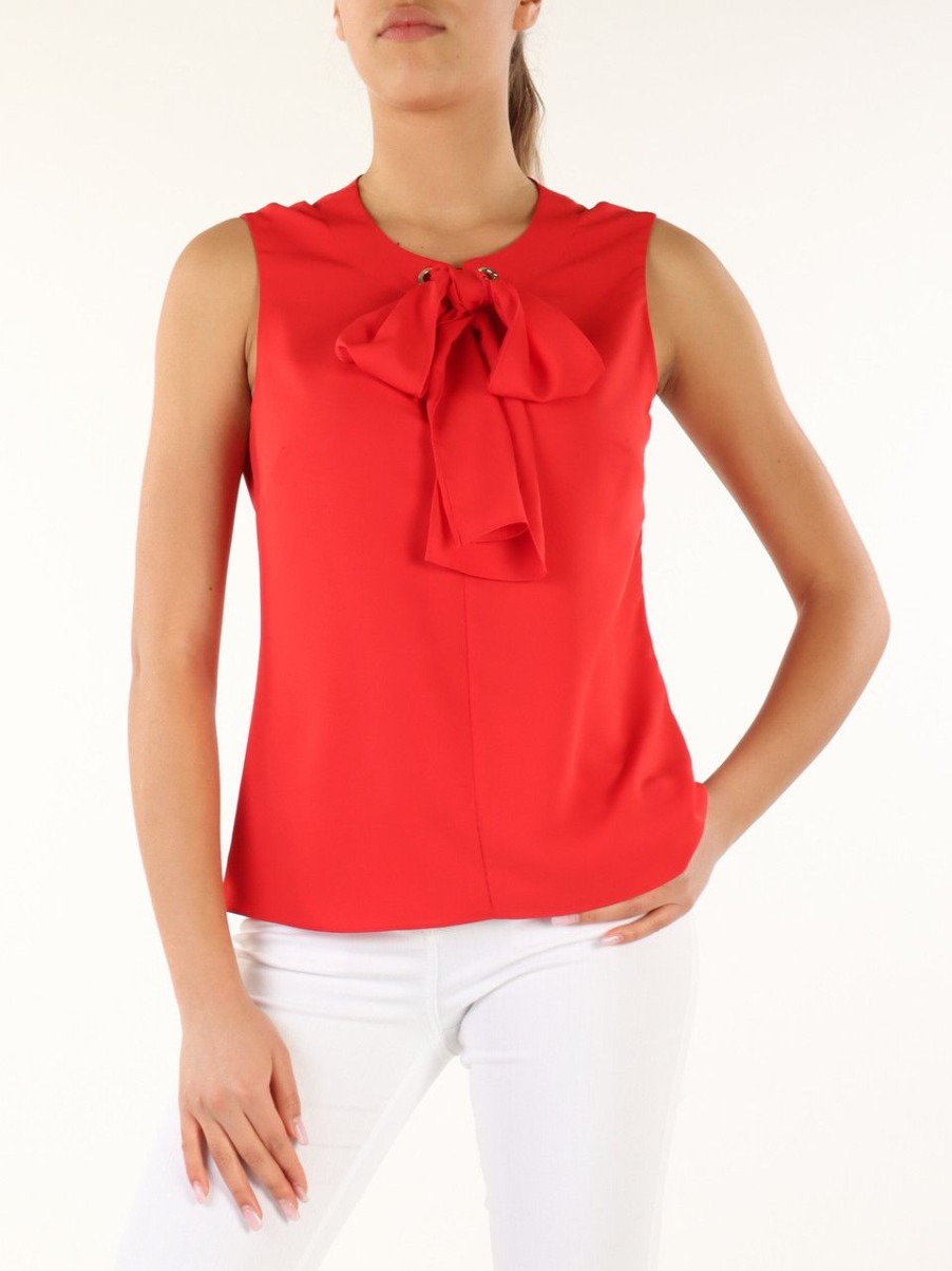 Donna NENETTE | Blusa In Crepe Fae Rosso