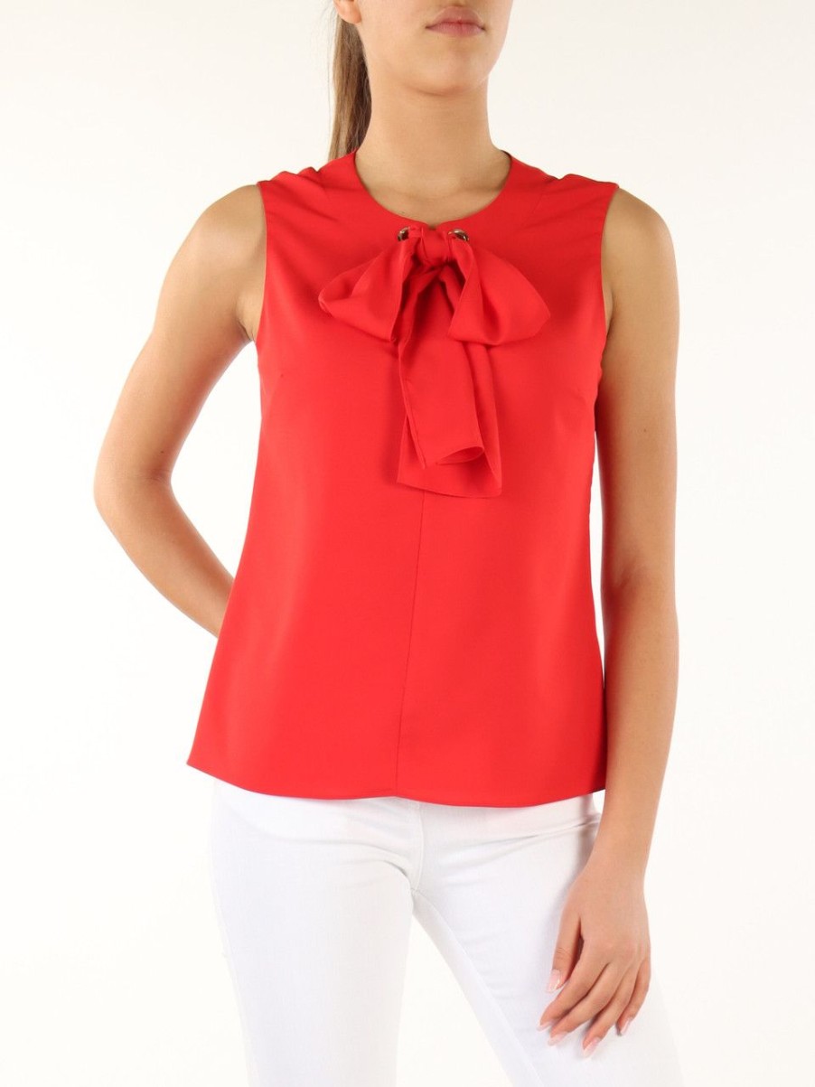 Donna NENETTE | Blusa In Crepe Fae Rosso