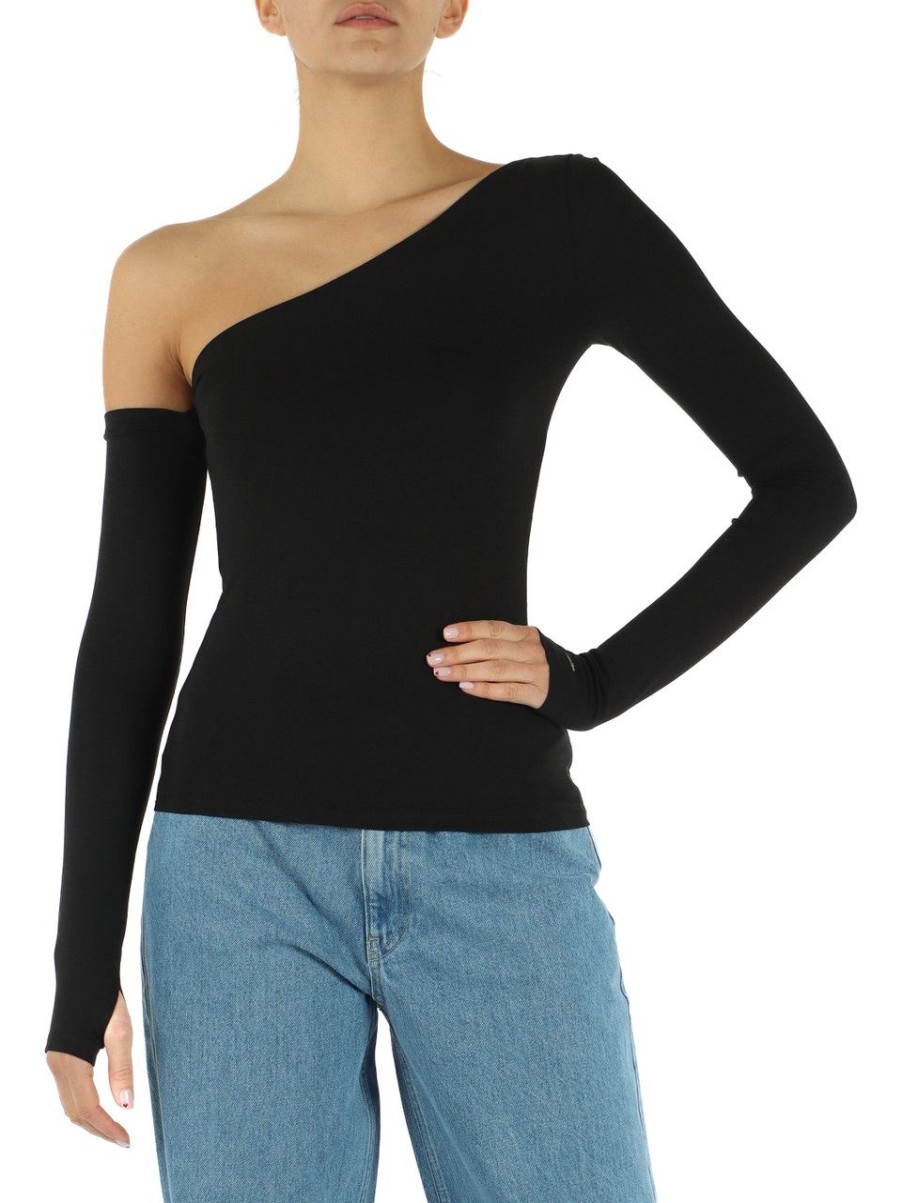 Donna CALVIN KLEIN | Top Monospalla In Cotone E Modal Nero