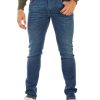 Uomo CAMOUFLAGE | Pantalone Cinque Tasche Best Five In Denim Candiani Blu