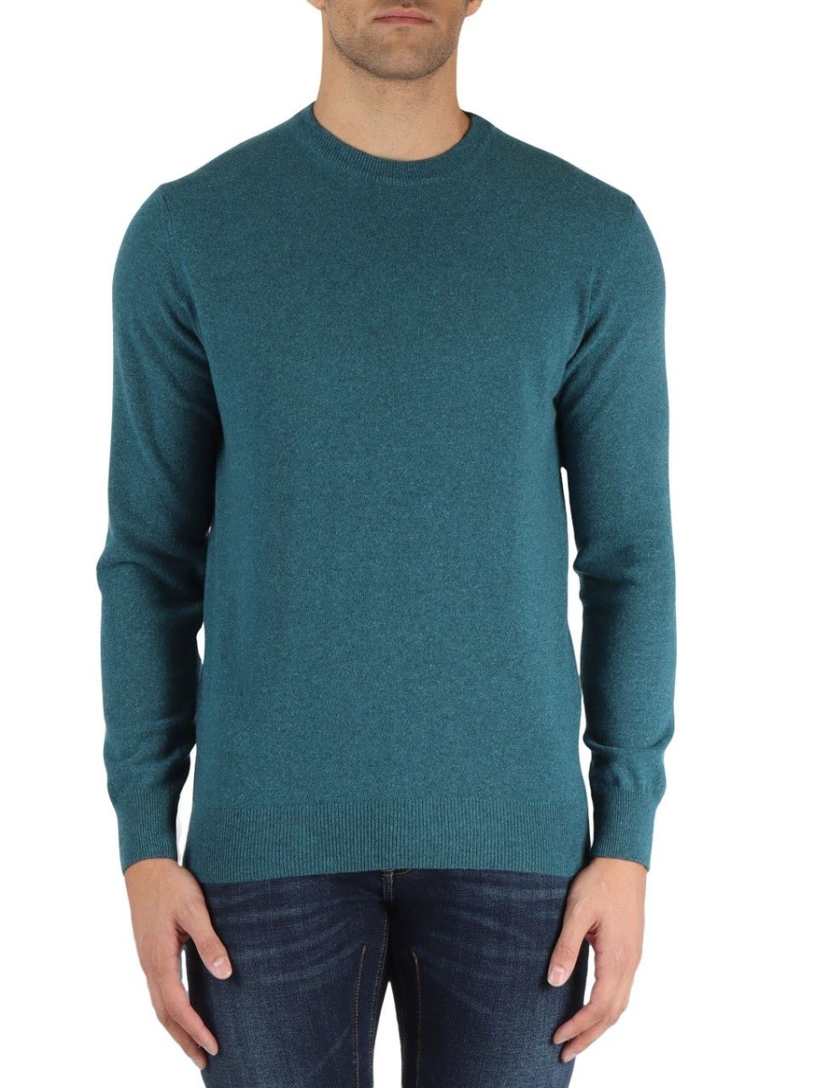 Uomo REFABRICS | Maglia Girocollo In Cashmere Verde