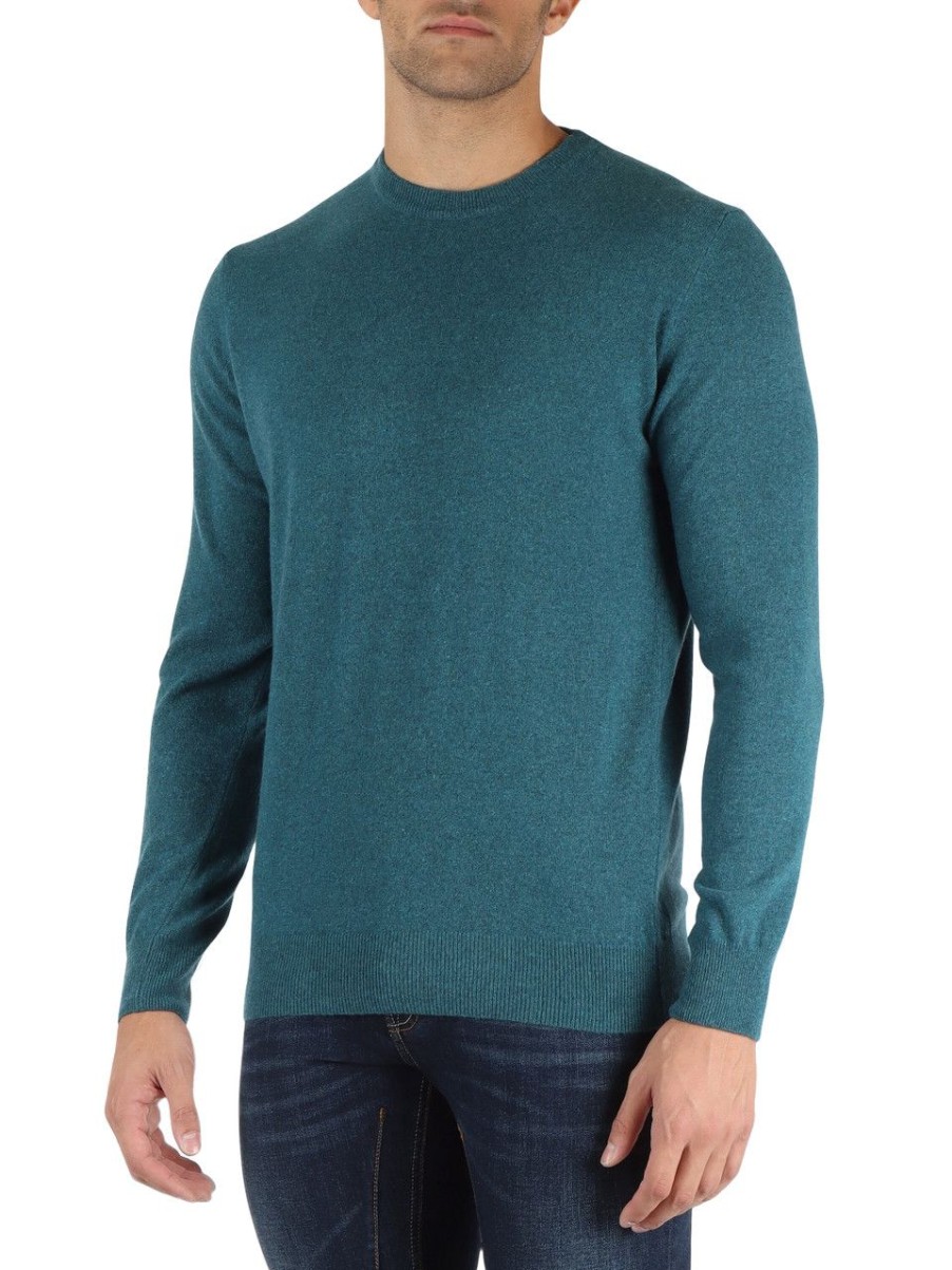 Uomo REFABRICS | Maglia Girocollo In Cashmere Verde