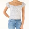 Donna GUESS | Top In Pizzo Con Stampa A Pois Bianco