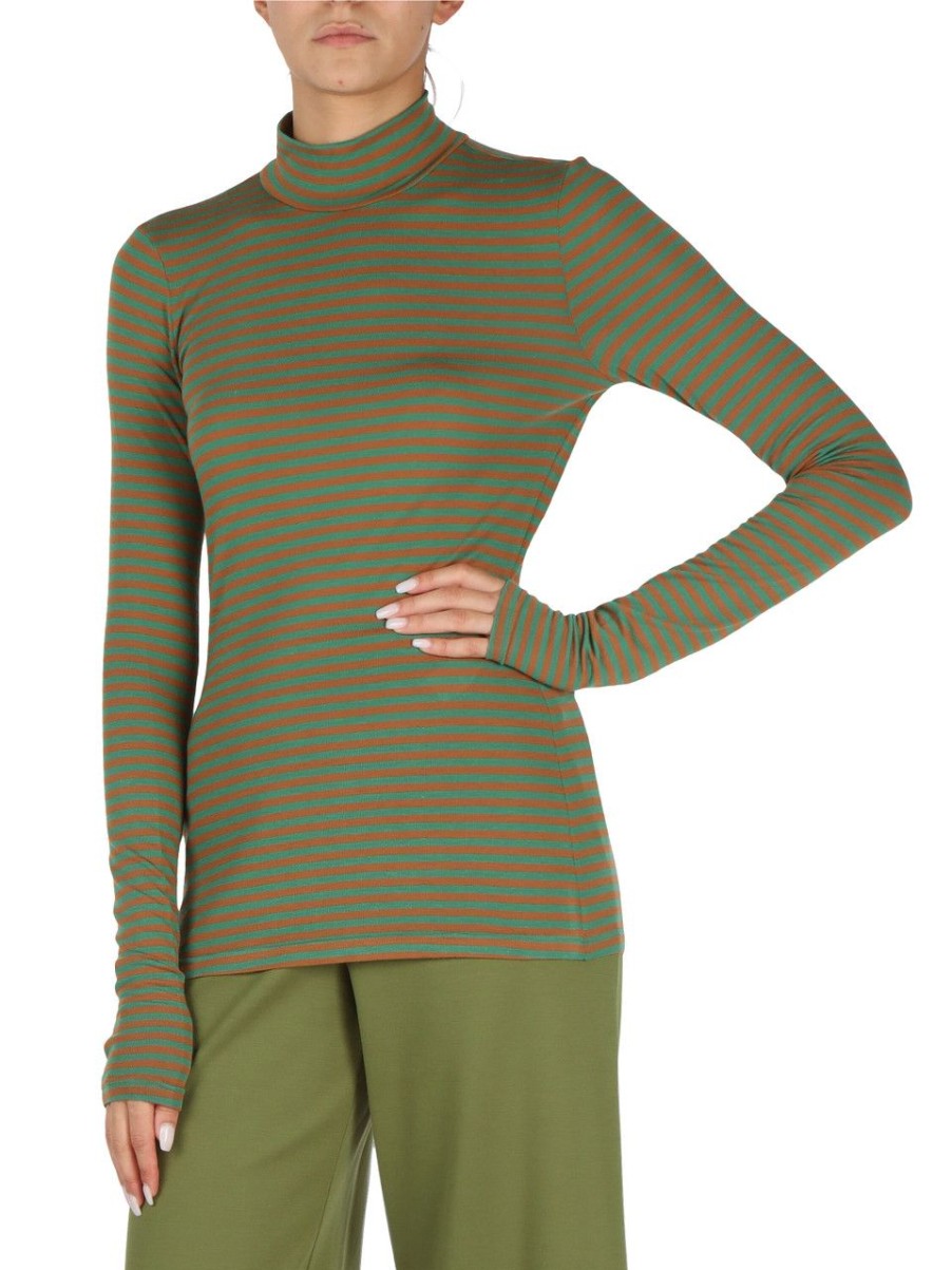 Donna MALìPARMI | T-Shirt In Misto Viscosa Soft Jersey Verde