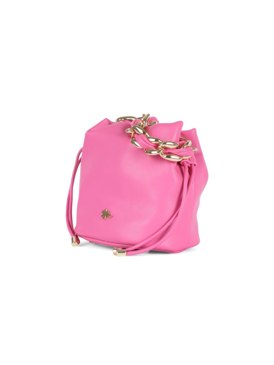 Donna FEZ | Borsa A Secchiello Piccola Con Placca Logo Rosa