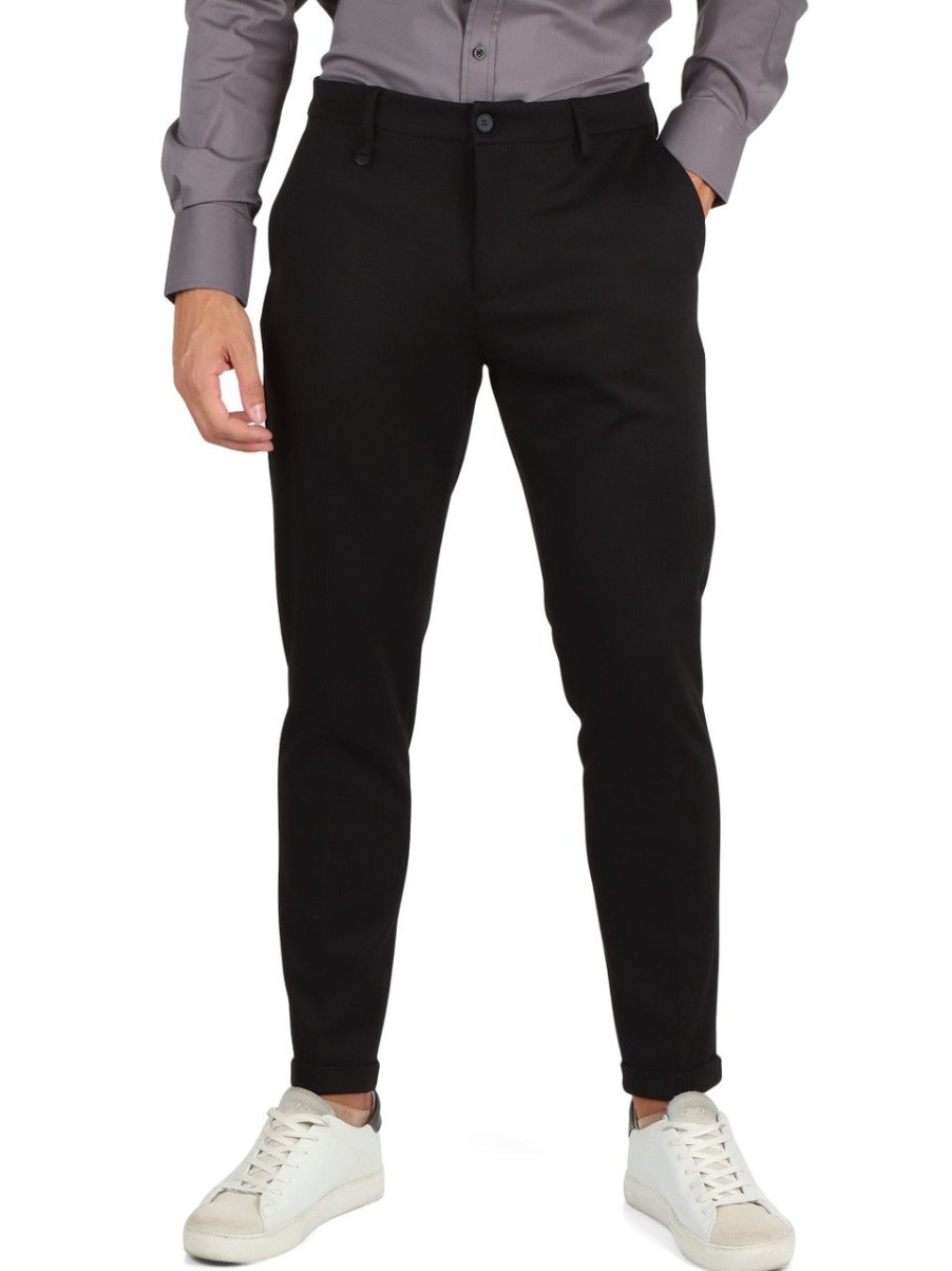 Uomo ANTONY MORATO | Pantalone In Misto Viscosa Ashe Super Skinny Fit Nero