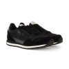 Uomo EMPORIO ARMANI | Sneakers In Pelle E Tessuto Con Patch Logo Nero