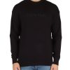 Uomo CALVIN KLEIN | Maglia Girocollo In Misto Lyocell Con Ricamo Logo Nero