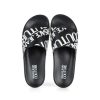 Uomo VERSACE JEANS COUTURE | Ciabatta In Gomma Con Scritta Logo A Rilievo Nero