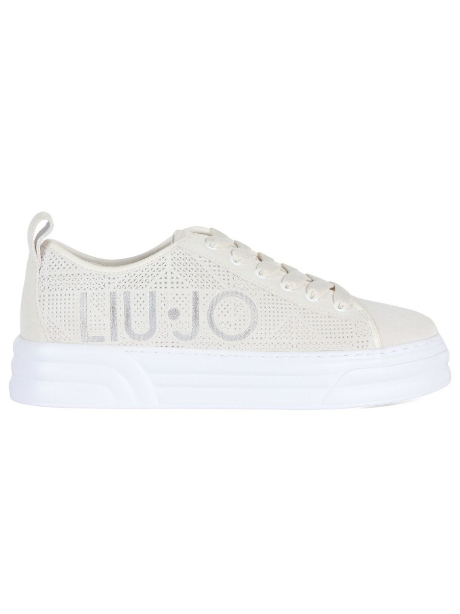 Donna LIU JO | Sneakers In Suede Cleo 26 Panna