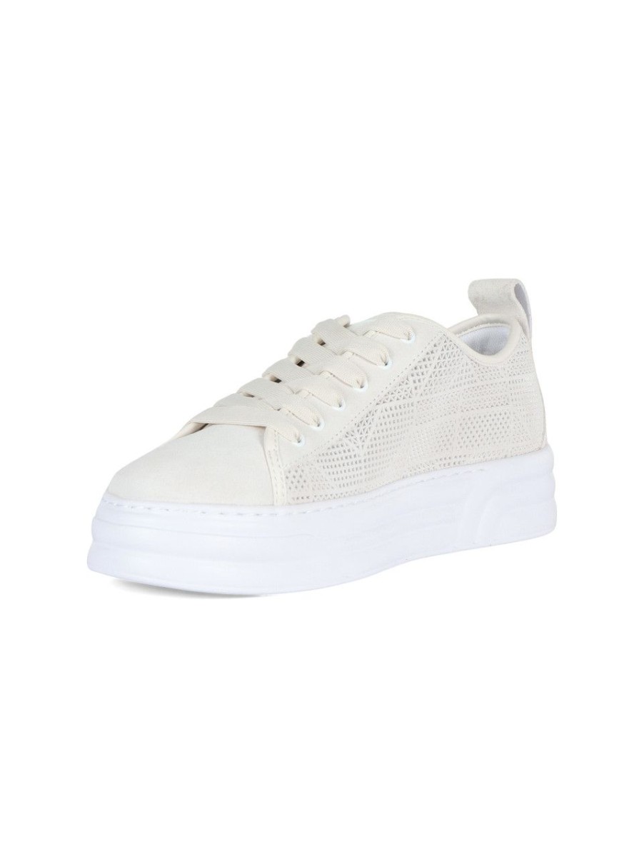 Donna LIU JO | Sneakers In Suede Cleo 26 Panna